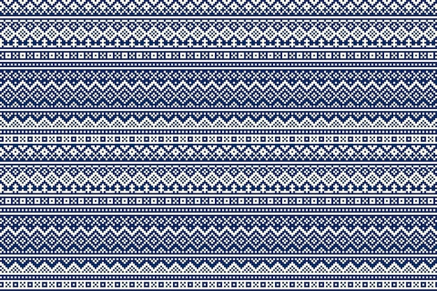 Patrón de píxeles sin costuras estilo fair isle tradicional nórdico