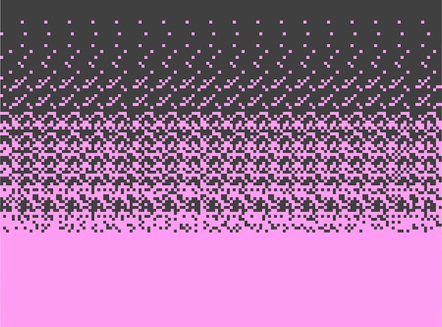 Patrón de píxeles Gradiente de pixel estilo de arte Ilustración geométrica retro Gradiente del gris al rosa