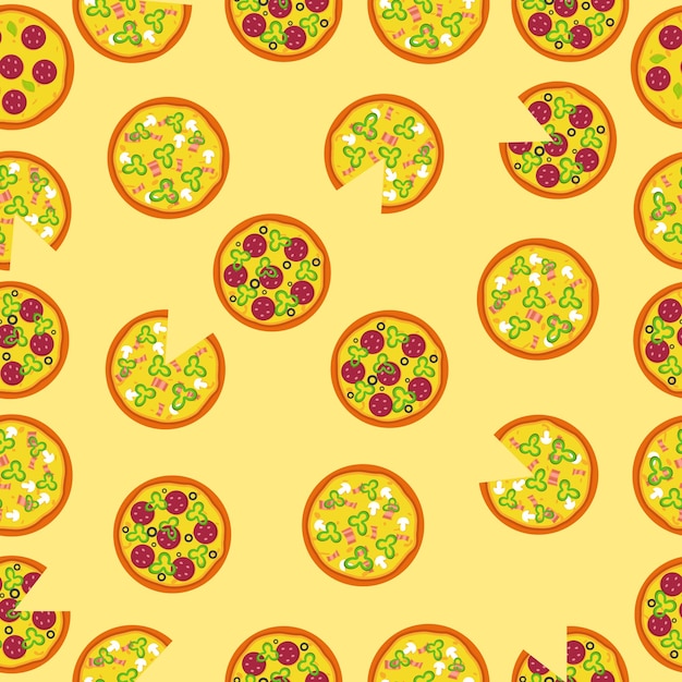 Patrón de pizza entera perfecta comida rápida