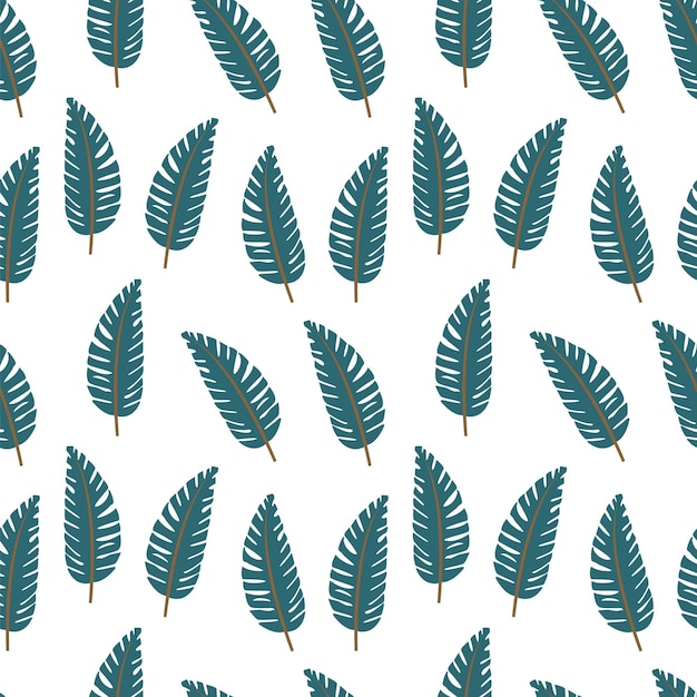 patrón de planta de patrones sin fisuras con hojas de palmera y ramas stock vector ilustración tropical