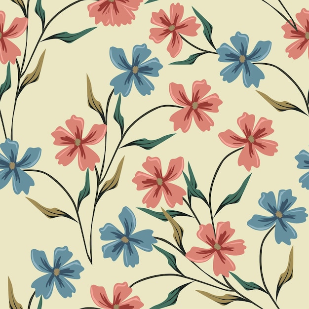 patrón pluma floral ditsy flor hermoso diseño botánico papel tapiz fondo abstracto