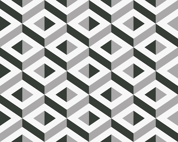 Patrón poli geométrico vectorial textura sin costuras en blanco y negro con poli refractado Abstracto