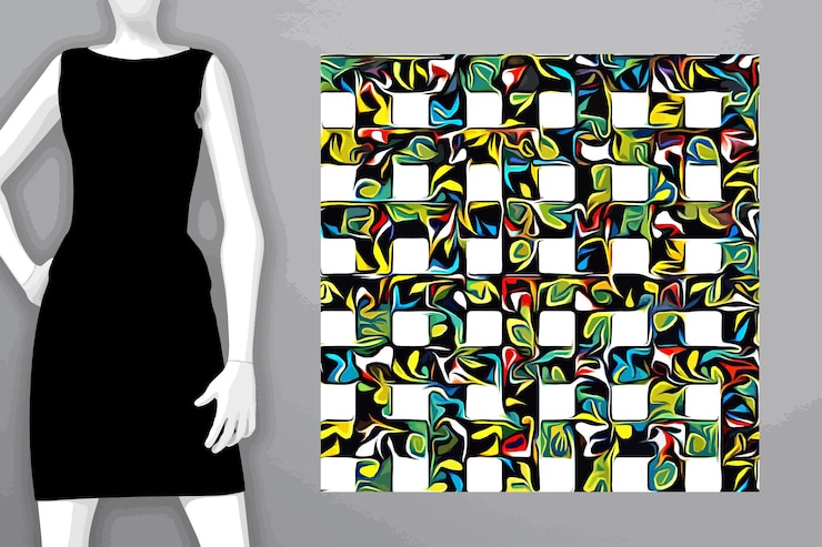 Vector patrón de portada vectorial imprimible. vestido, camiseta, teléfono, cuaderno, papel, textil y papel tapiz