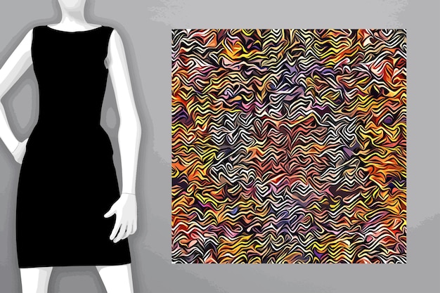 Vector patrón de portada vectorial imprimible. vestido, camiseta, teléfono, cuaderno, papel, textil y papel tapiz