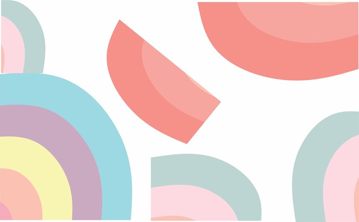 Vector patrón premium con formas y líneas perfectas. perfecta combinación de color pastel sólido.