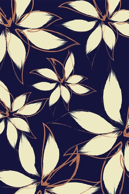 El patrón presenta un gran pincel abstracto como trazos de diseño de ilustración vectorial de patrón