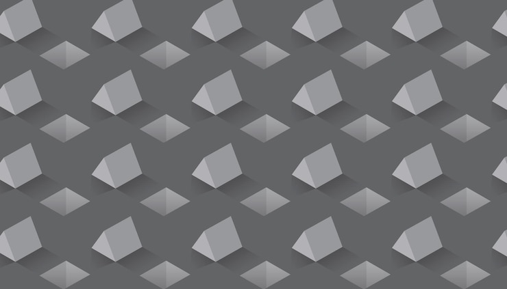 Vector patrón de prisma triangular isósceles vectorial