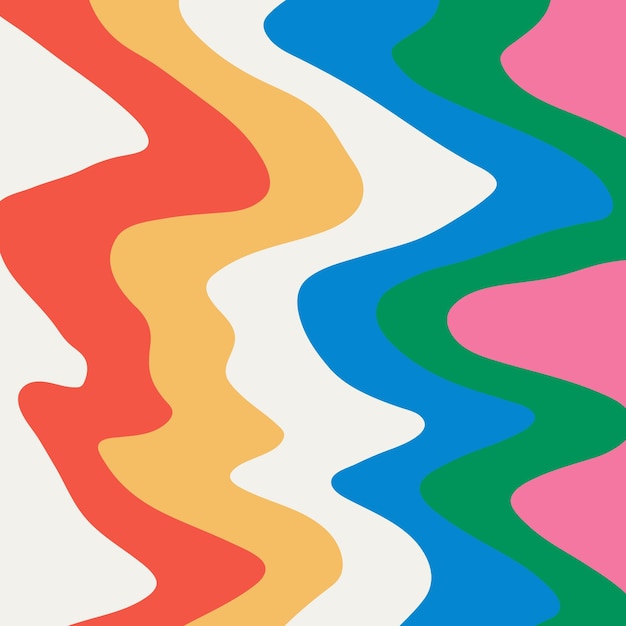 Patrón psicodélico retro con ondas geométricas groovy cuadrícula deformada colores brillantes de los años 70 movimiento fluido textura hippie surrealismo funky