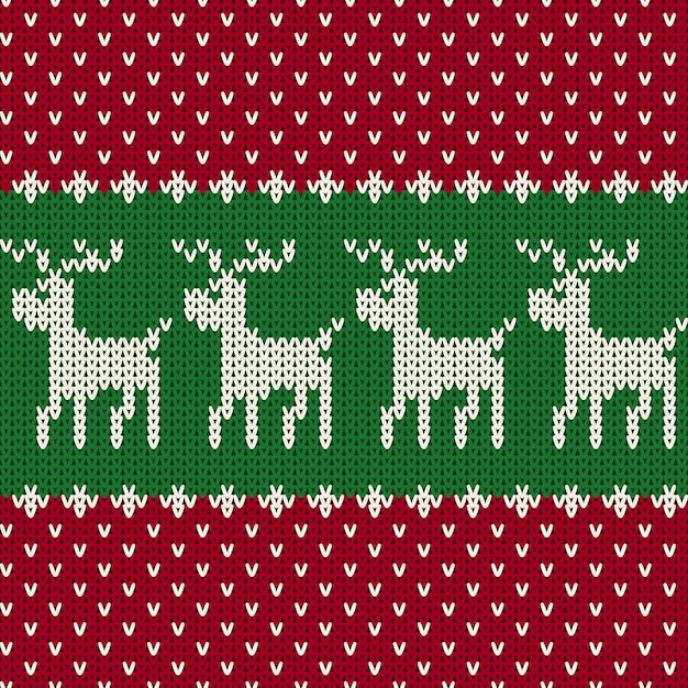 Patrón de punto sin costuras de Navidad