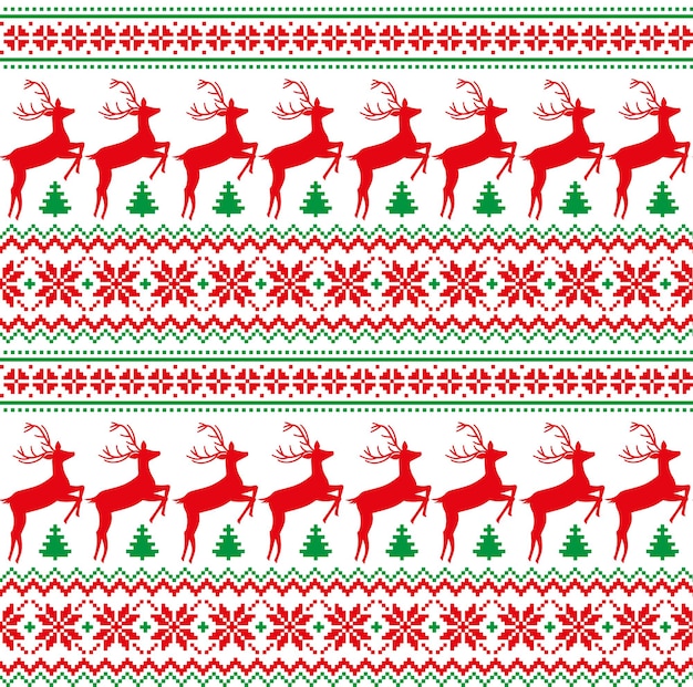 Patrón de punto de Navidad y año nuevo. Diseño de suéter de punto de lana. Papel tapiz de papel de envolver estampado textil. Eps 10