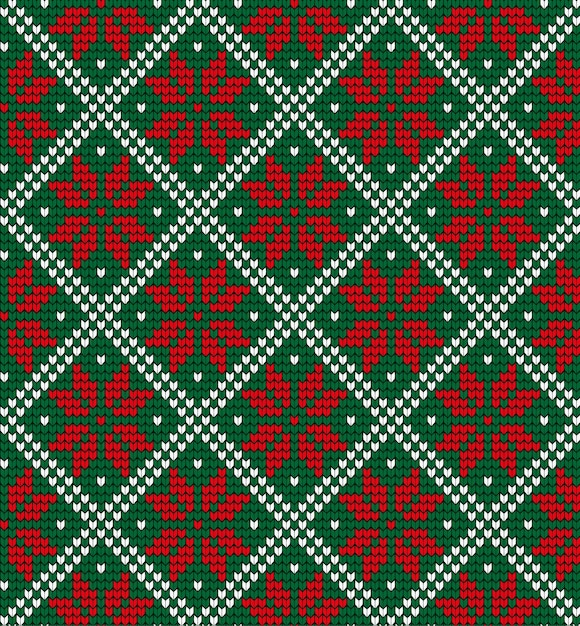 Patrón de punto de Navidad y año nuevo. Diseño de suéter de punto de lana