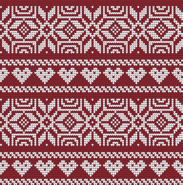 Patrón de punto de Navidad y año nuevo en vaca. Diseño de suéter de punto de lana. Papel tapiz de papel de envolver estampado textil. eps 10
