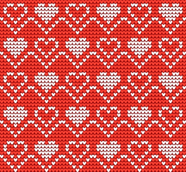 Patrón de punto para San Valentín o Navidad
