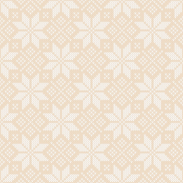 Patrón de punto de vacaciones de invierno con copos de nieve Diseño de suéter de punto Fair Isle