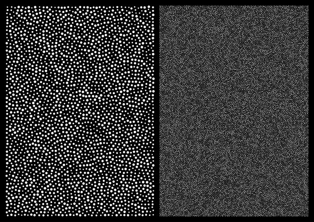 Patrón de puntos aleatorios de medio tono fondo tamaño A4 formato A4 textura de puntos ilustración vectorial