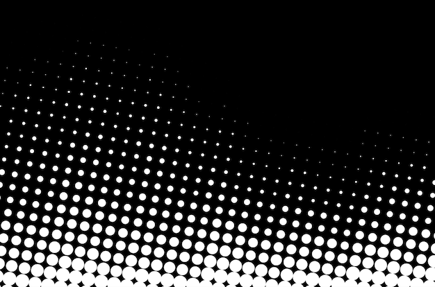 Patrón de puntos blancos Fondo de gradiente de medio tono Textura ondulada de puntos Ilustración vectorial de medio tono