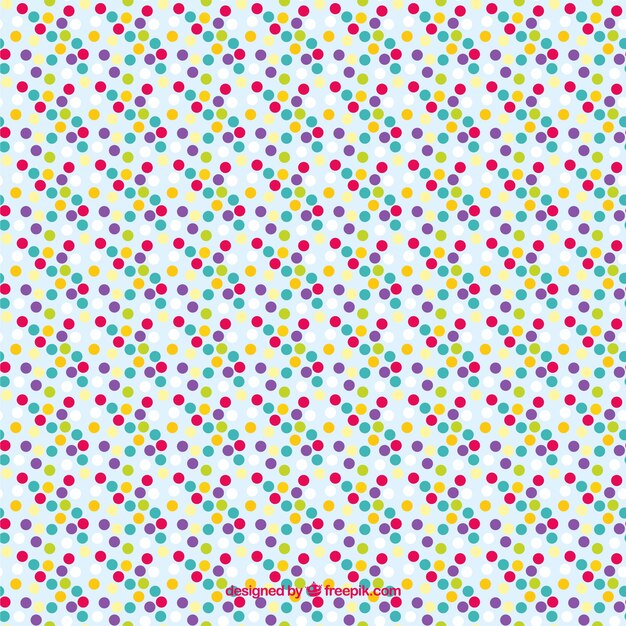 Vector patrón de puntos de colores