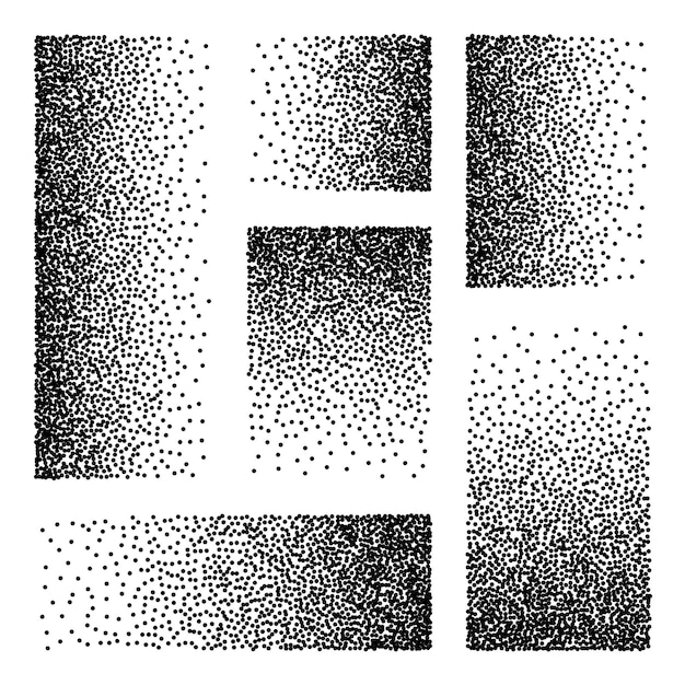 El patrón de puntos es un elemento de diseño rectangular con puntos, el dibujo de puntos es un sombreado con puntos.