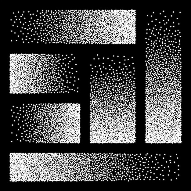 El patrón de puntos es un elemento de diseño rectangular con puntos, el dibujo de puntos es un sombreado con puntos.