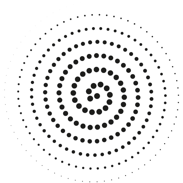 patrón de puntos espirales negros sobre fondo blanco