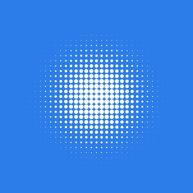 patrón de puntos de estilo cómico fondo azul