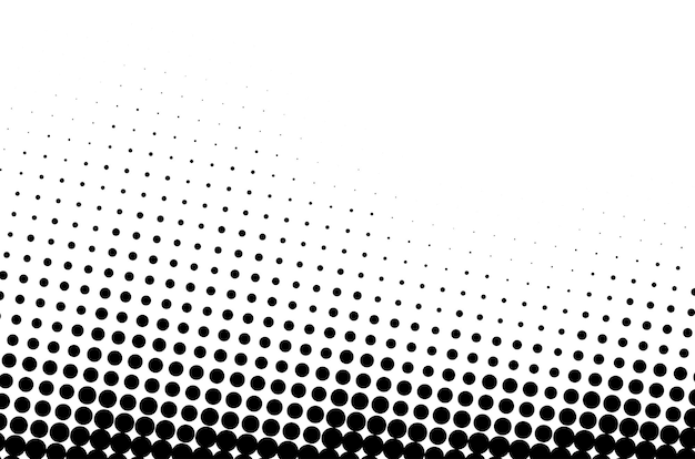 Patrón de puntos Fondo de gradiente de medio tono Textura de puntos ondulados Ilustración de medio tono vectorial