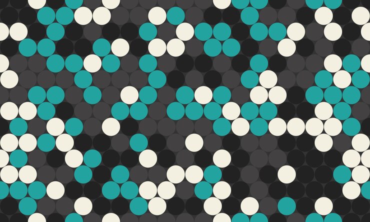 Vector patrón de puntos geométricos con manchas redondas perfecto para fondos abstractos papeles de pared sin costuras o impresiones textiles un diseño de moda y creativo para la decoración moderna