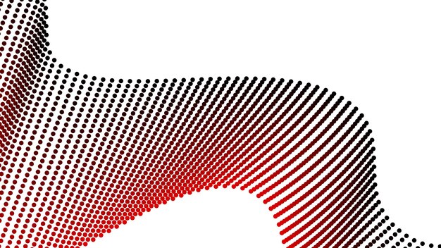 Patrón de puntos de medio tono negro y blanco fondo vectorial abstracto