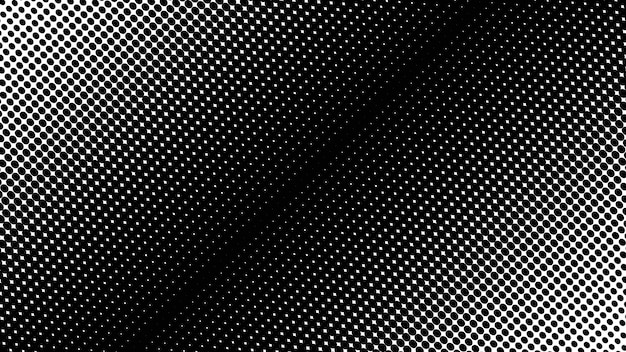 Patrón de puntos de medio tono negro y blanco fondo vectorial abstracto