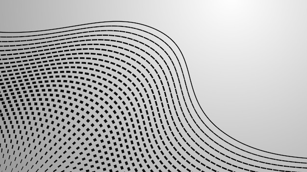 Patrón de puntos de medio tono negro y blanco fondo vectorial abstracto