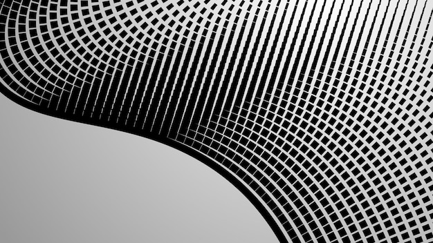 Patrón de puntos de medio tono negro y blanco fondo vectorial abstracto