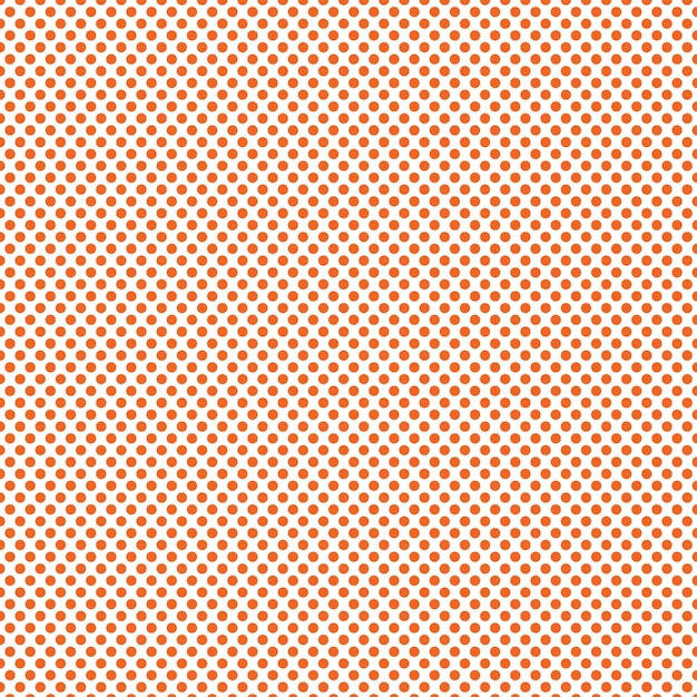 Patrón de puntos de polca naranja en fondo blanco patrón de círculo patrón de diseño vectorial de puntos de cuadrícula