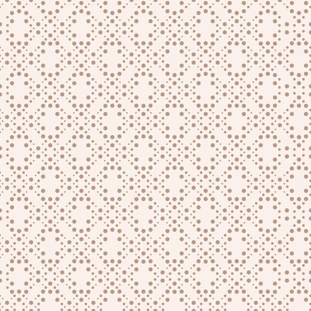 Patrón de puntos polka con puntos beige con rombo negativo motivo minimalista clásico para camisas de lino