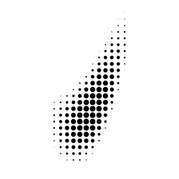 Patrón de puntos Puntos de medio tono patrón de gradiente curvo fondo Curva punto de punto medio tono vector