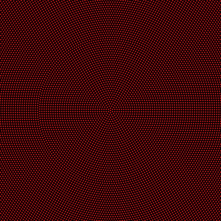 Vector patrón de puntos rojos y negros