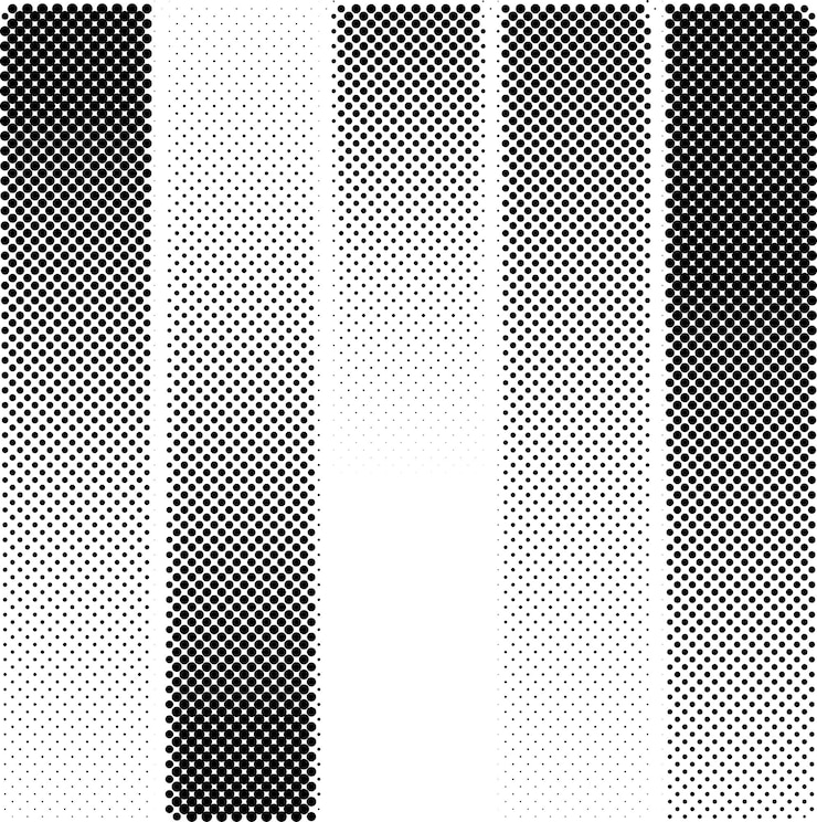 Vector patrón de puntos de semitono abstracto mosaico punteado negro textura puntual y fondo de cuadrícula de agujeros
