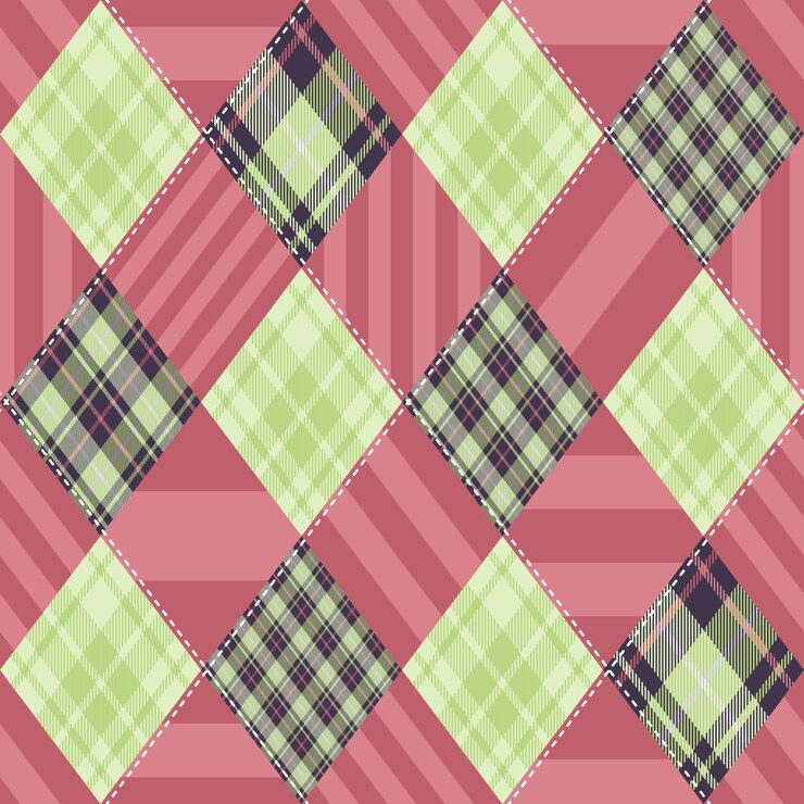 Vector patrón de quilting de tartán sin soldadura 043