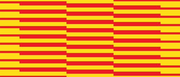 un patrón de rayas amarillas y rojas con las palabras el amarillo en rojo