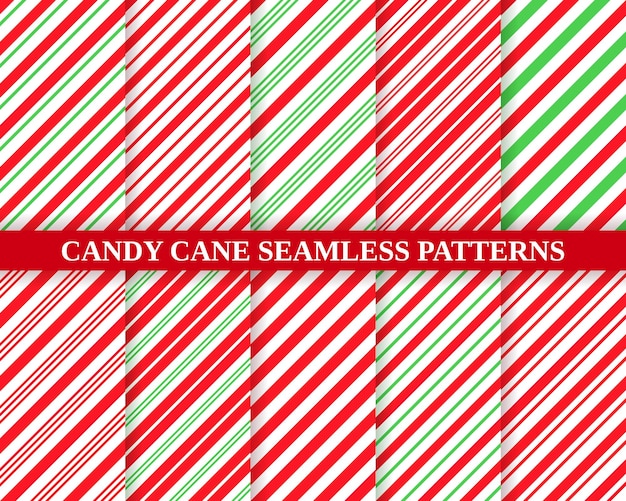 Vector patrón de rayas de bastón de caramelo fondo de navidad sin costuras ilustración vectorial