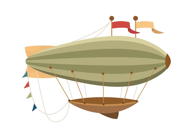 Patrón de rayas dirigible con banderas ilustración vectorial