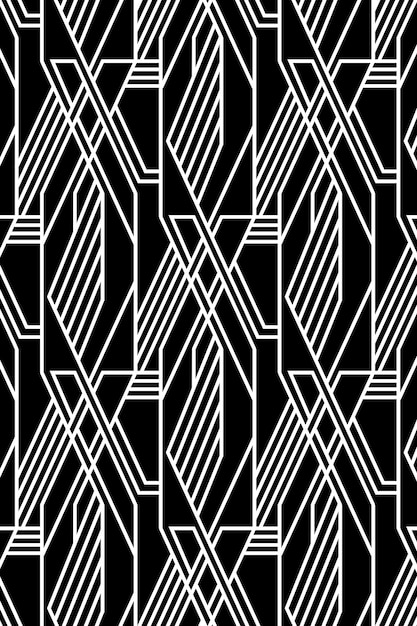 Patrón de rayas geométricas Fondo vectorial sin costuras Textura en blanco y negro
