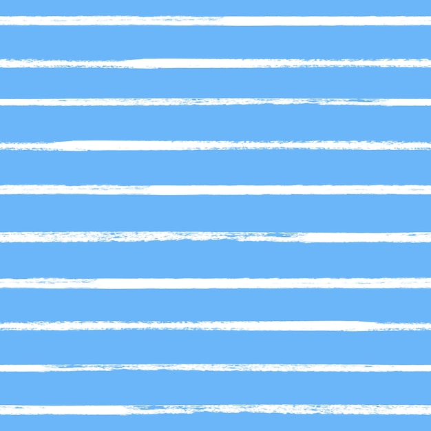 Patrón de rayas vectoriales Fondo de pincel blanco azul