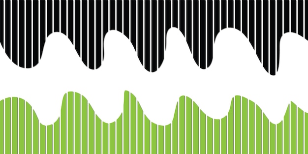 un patrón de rayas verdes y blancas con las palabras zigzag en el medio