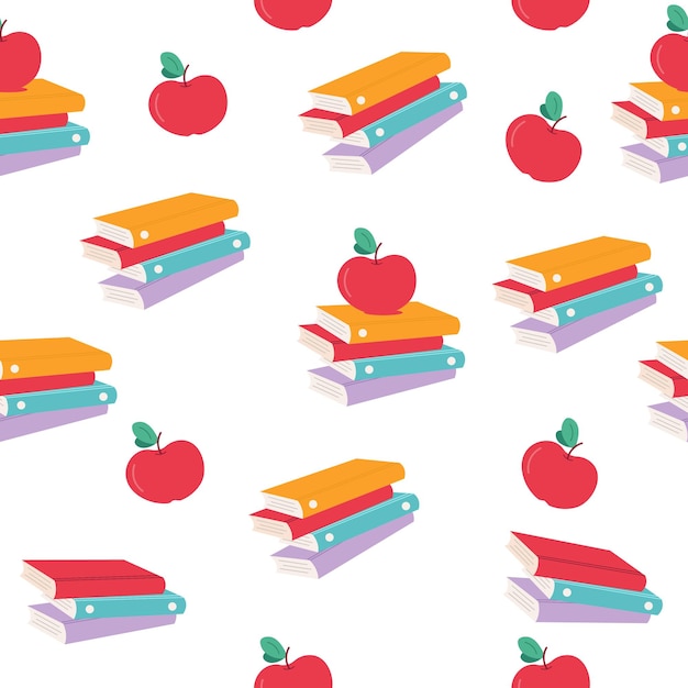 Patrón de regreso a la escuela sin costuras Ilustración vectorial