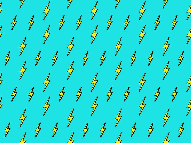 Patrón de relámpagos Impresión sin costura abstracta retro de perno de energía rápida trueno y símbolo de tormenta perno eléctrico de potencia Textura vectorial