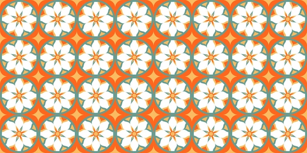Patrón repetidor vectorial con motivos mexicanos en estilo plano Fondo editable de color círculo verde