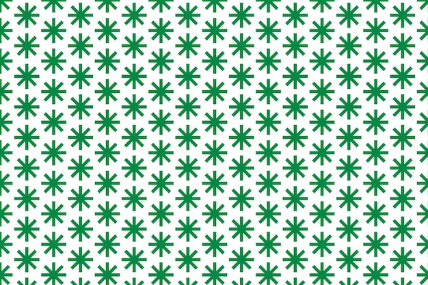 El patrón repetitivo de los copos de nieve verdes en forma de estrella