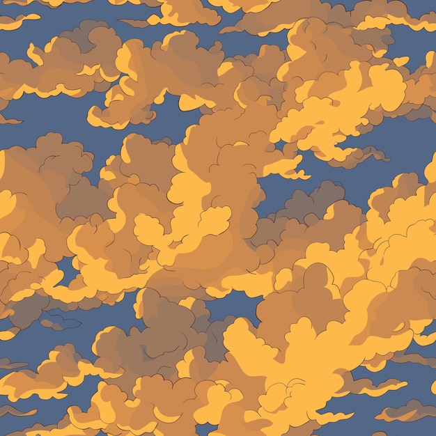 Vector patrón repetitivo sin costuras de nubes