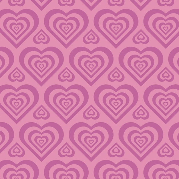 Patrón retro sin costuras Fondo abstracto del día de San Valentín El archivo tiene un fondo transparente