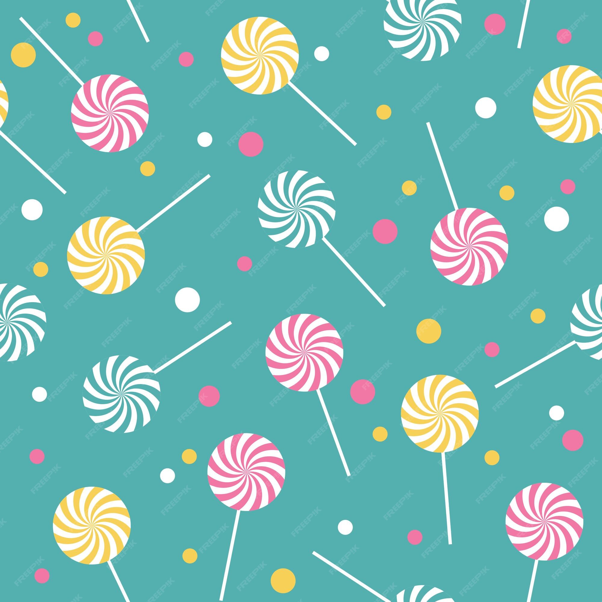 Larva del moscardón ancla matraz Patrón retro sin costuras con piruletas para papel de regalo de impresión de tela de diseño de papel tapiz | Vector Premium Larva del moscardón ancla matraz Patrón retro sin costuras con piruletas para papel de regalo de impresión de tela de diseño de papel tapiz | Vector Premium